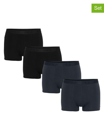 Fila 4er-Set: Boxershorts in Schwarz/ Dunkelblau