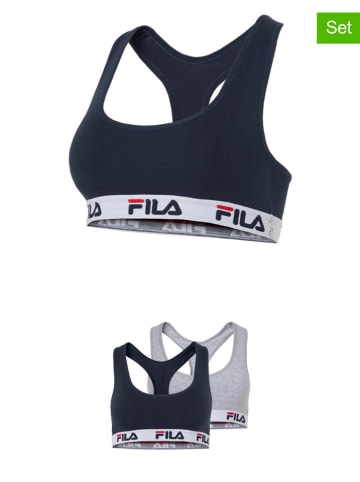 Fila 2er-Set Bustiers in Dunkelblau/ Grau