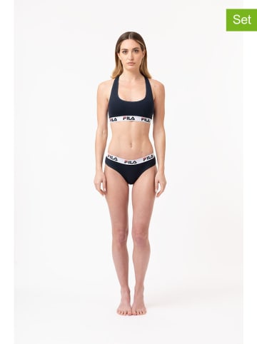 Fila 2-częściowy zestaw bielizny w kolorze granatowym