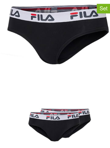 Fila 2er-Set Slips in Schwarz