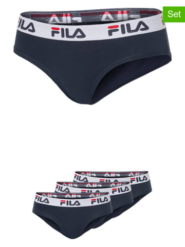Fila 3er-Set Pantys in Dunkelblau/ Weiß