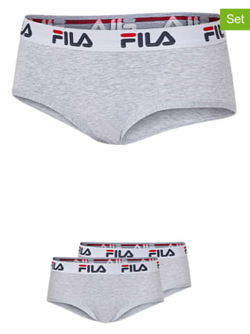 Fila 2er-Set Pantys in Grau/ Weiß
