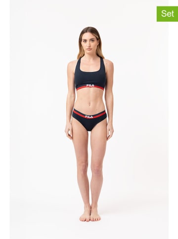 Fila 2tlg. Wäscheset in Dunkelblau