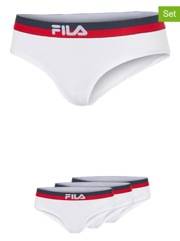Fila 3er-Set Slips in Weiß/ Dunkelblau/ Rot
