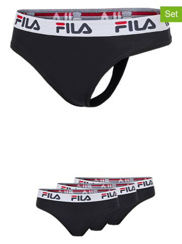 Fila Stringi (3 pary) w kolorze czarno-białym