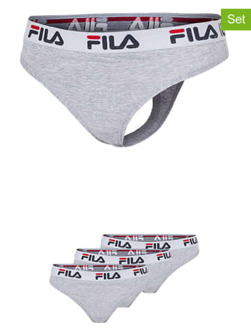 Fila 3er-Set Strings in Grau/ Weiß