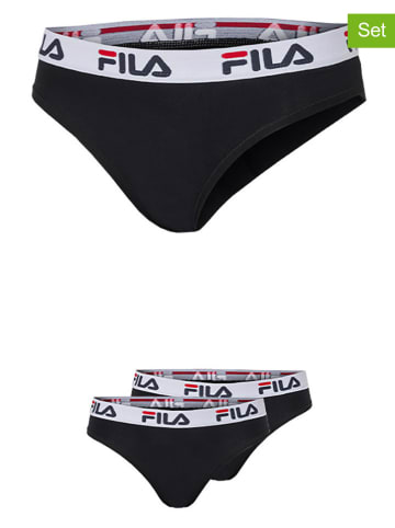 Fila 2er-Set Slips in Schwarz/ Weiß