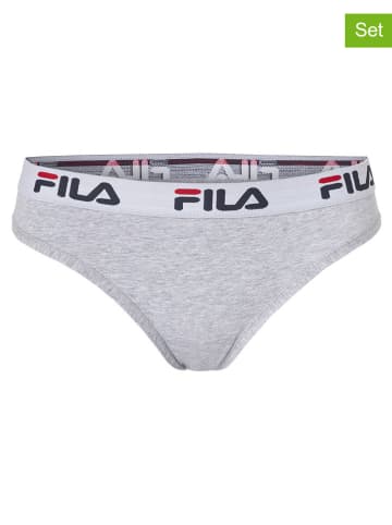 Fila 3er-Set Slips in Grau/ Weiß