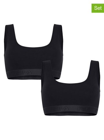 Fila 2er-Set: Bustiers in Schwarz