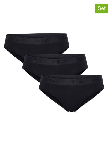Fila 3er-Set: Slips in Schwarz