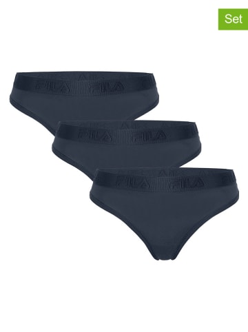 Fila Stringi (3 pary) w kolorze granatowym