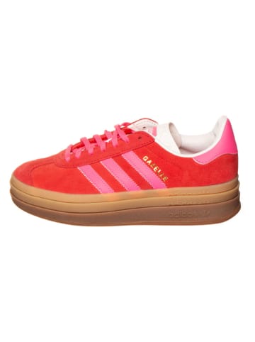 adidas Skórzane sneakersy "Gazelle Bold" w kolorze czerwonym