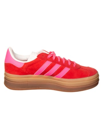 adidas Skórzane sneakersy "Gazelle Bold" w kolorze czerwonym