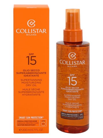 Collistar Sonnenschutzöl "Supertanning Moisturizing Dry Oil" - LSF 15, 200 ml
