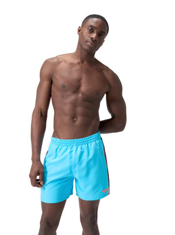 Speedo Zwemshorts "Eco Hyperboom" lichtblauw/oranje