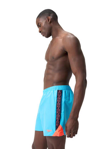 Speedo Zwemshorts "Eco Hyperboom" lichtblauw/oranje