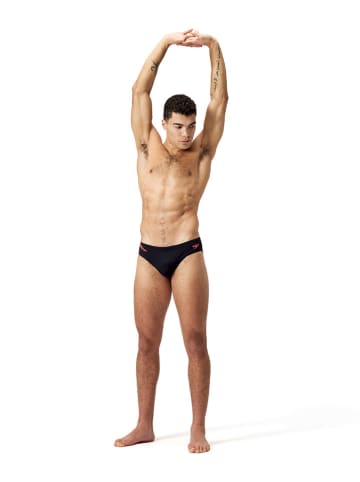 Speedo Kąpielówki "Eco+ Tech" w kolorze czarno-czerwonym