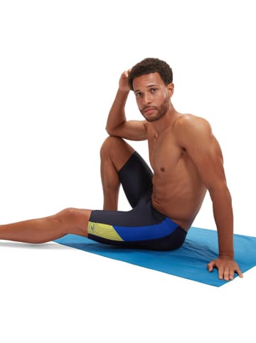 Speedo Badehose "Eco Dive" in Dunkelblau/ Gelb/ Hellblau