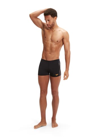 Speedo Kąpielówki "Eco+ Tech" w kolorze czarno-pomarańczowo-błękitnym