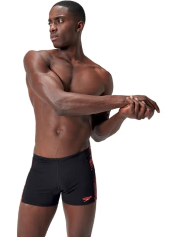 Speedo Kąpielówki "Aquashorts" w kolorze czarno-pomarańczowym