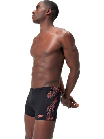 Speedo Kąpielówki "Aquashorts" w kolorze czarno-pomarańczowym