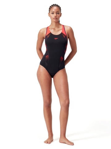 Speedo Badeanzug ''Eco+'' in Schwarz/ Orange