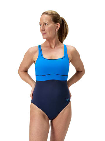 Speedo Shape-badpak "Eclipse" donkerblauw/blauw