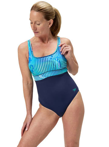 Speedo Shape-badpak "Eclipse" donkerblauw/blauw