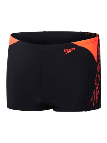 Speedo Badehose "Eco H-Boom" in Schwarz/ Orange