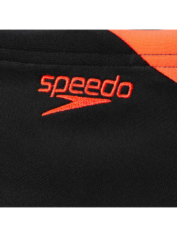 Speedo Badehose "Eco H-Boom" in Schwarz/ Orange