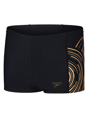Speedo Badehose ''Aquashorts'' in Schwarz/ Orange