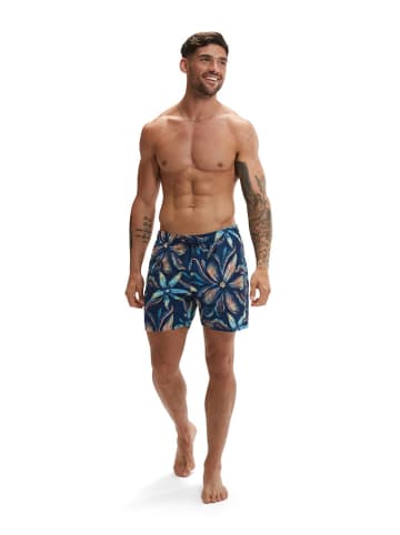 Speedo Zwemshorts "Eco Dig" donkerblauw/lichtblauw/oranje