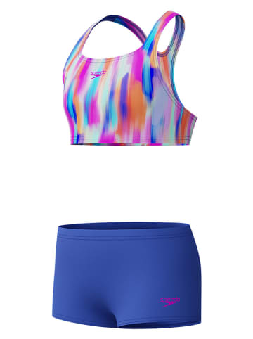 Speedo 2-częściowe bikini w kolorze niebieskim ze wzorem
