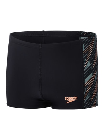 Speedo Kąpielówki "Eco H-Boom" w kolorze czarno-pomarańczowo-oliwkowym