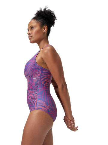 Speedo Badpak "Leisure" paars/oranje