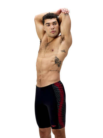 Speedo Badehose "Jammer S End+ in Schwarz/ Rot