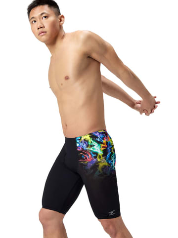 Speedo Szorty kąpielowe "Jammer S End+" w kolorze czarnym ze wzorem