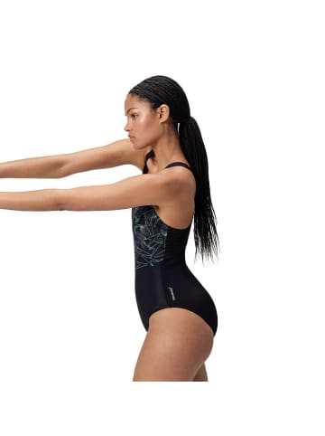 Speedo Badeanzug "End+ H-Boom" in Dunkelblau/ Grün