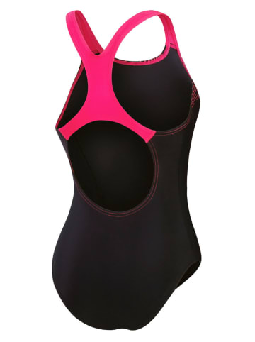 Speedo Badeanzug "Eco Medley" in Schwarz/ Pink