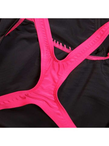 Speedo Badeanzug "Eco Medley" in Schwarz/ Pink