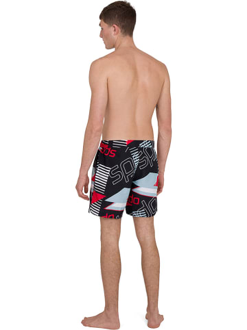 Speedo Szorty kąpielowe "Paradise" w kolorze czarno-czerwonym