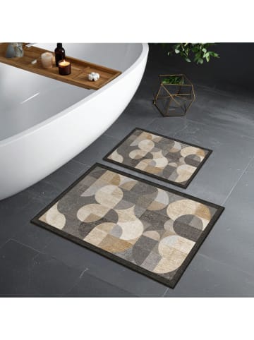 Mijolnir 2-delige set: badmatten beige/grijs