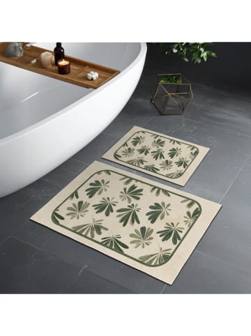 Mijolnir 2-delige set: badmatten groen/beige