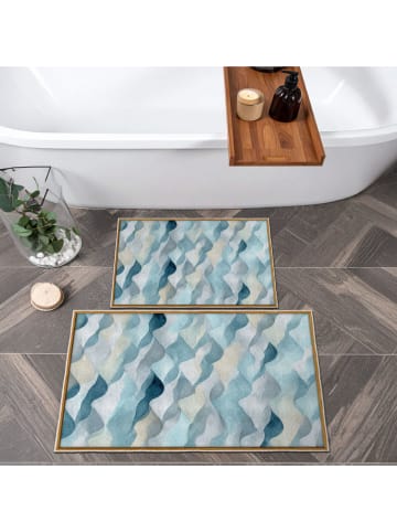 Mijolnir Dywaniki łazienkowe (2 szt.) w kolorze niebiesko-szarym