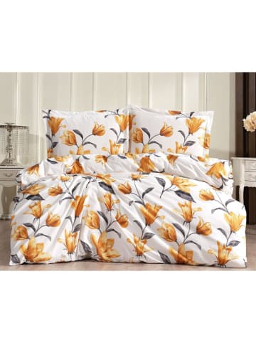Mijolnir Renforcé beddengoedset ''Crocus'' wit/geel