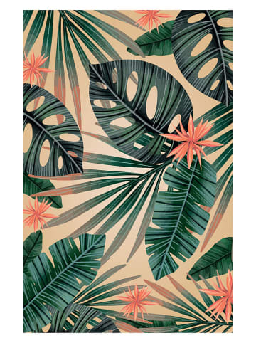 Mijolnir 2er-Set: Badvorleger in Beige/ Grün