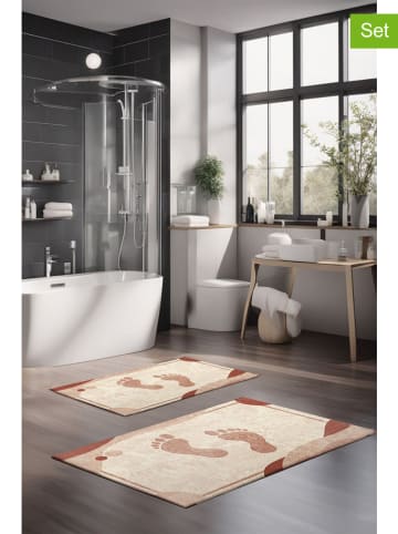 Mijolnir 2-delige set: badmatten beige