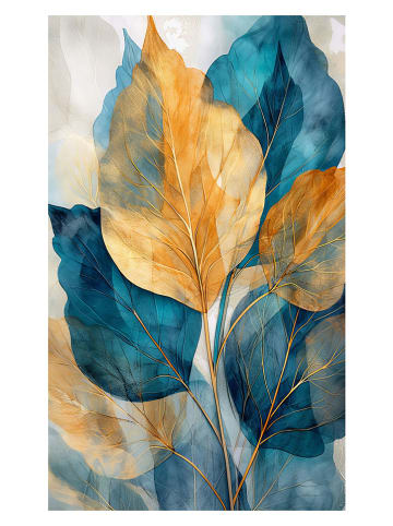 Mijolnir 2er-Set: Badvorleger in Blau/ Gold/ Beige