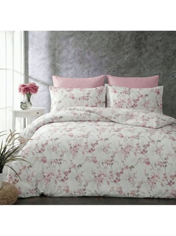 Mijolnir Renforcé beddengoedset ''Flair'' wit/lichtroze