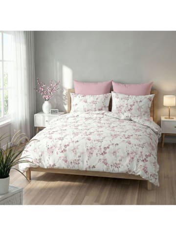 Mijolnir Renforcé beddengoedset ''Flair'' wit/lichtroze